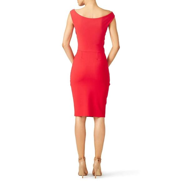 CHIARA BONI LA PETITE ROBE Women's Silvietta Cocktail Dress Size 42/US6 In Red - Picture 3 of 11